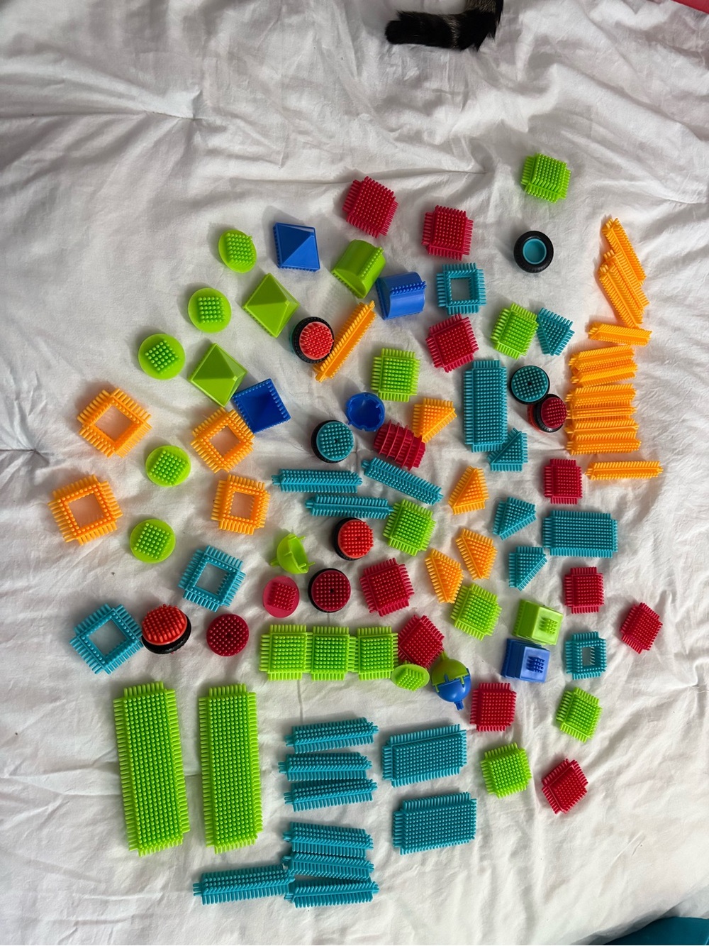 Bright Multi-Color Kids Building Bristle Toy Set